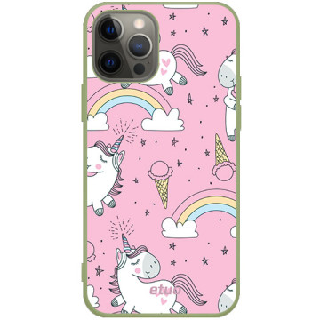 Phone case - casey Soft Flex Design - Unicorn - Pink Unicorn - khaki