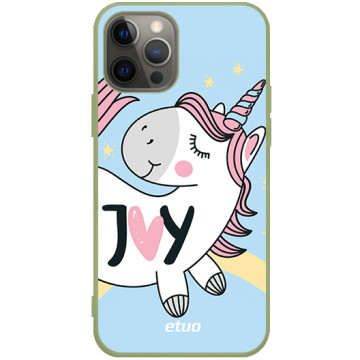 Phone case - casey Soft Flex Design - Unicorn - I love you - khaki