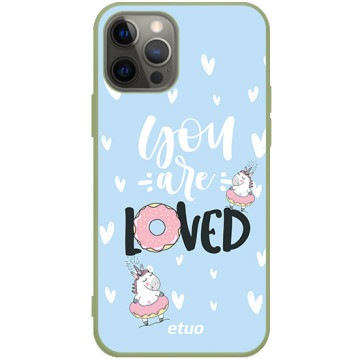 Phone case - casey Soft Flex Design - Unicorn - Loved - khaki