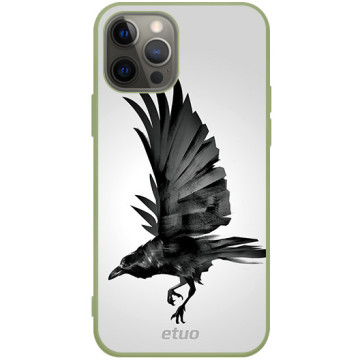 Phone case - casey Soft Flex Design - Wild Animals - Raven - khaki