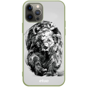 Phone case - casey Soft Flex Design - Wild Animals - Graphic Bears - khaki