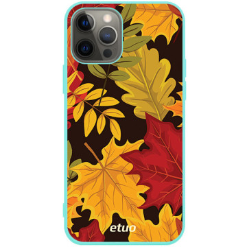 Phone case - casey Soft Flex Design - Autumn - Autumn leaves - mint