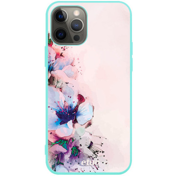 Phone case - casey Soft Flex Design - Autumn - Floral decor - mint