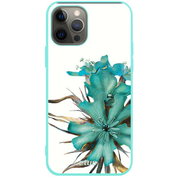 Phone case - casey Soft Flex Design - Botanic - Sea Flower - mint