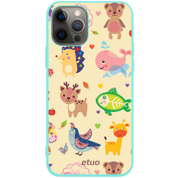 Phone case - casey Soft Flex Design - Forever Young - Animal Patch - mint