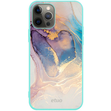 Phone case - casey Soft Flex Design - Gold Abstract - Watercolor design - mint