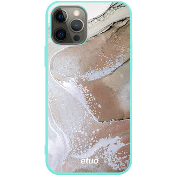 Phone case - casey Soft Flex Design - Gold Abstract - Sand marble - mint