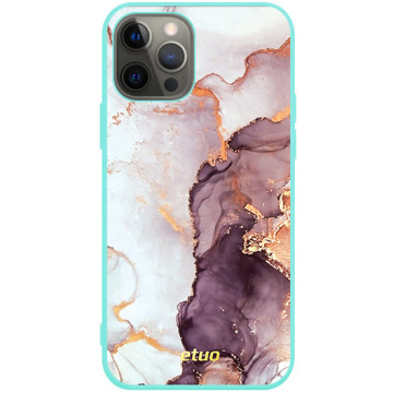 Phone case - casey Soft Flex Design - Gold Abstract - Blueberry glow with gold - mint