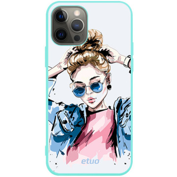Phone case - casey Soft Flex Design - Fashion Girls - Vogue Girl - mint