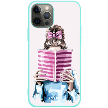 Phone case - casey Soft Flex Design - Fashion Girls - Book lover - mint