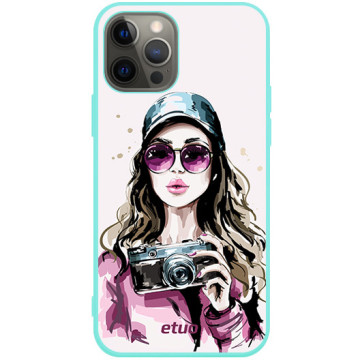 Phone case - casey Soft Flex Design - Fashion Girls - Photo geek - mint
