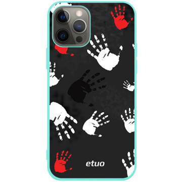 Phone case - casey Soft Flex Design - Horror - Hand prints - mint