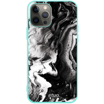 Phone case - casey Soft Flex Design - Insta Marble - White-black marble - mint