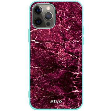 Phone case - casey Soft Flex Design - Insta Marble - Crimson marble - mint