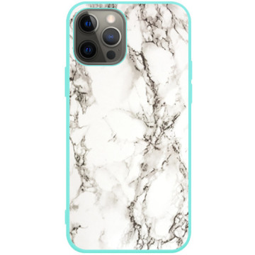Phone case - casey Soft Flex Design - Marble Case - White Marble - mint