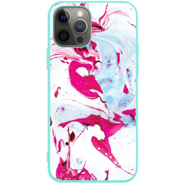 Phone case - casey Soft Flex Design - Marble Case - Pink Marble - mint