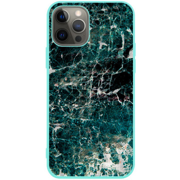 Phone case - casey Soft Flex Design - Marble Case - Green Marble - mint