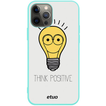 Phone case - casey Soft Flex Design - Minimalist - Think Positive - mint