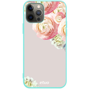 Phone case - casey Soft Flex Design - PasteLove - Pastel roses - mint