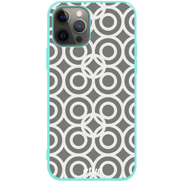 Phone case - casey Soft Flex Design - Simple Design - Wallpaper with circles - mint