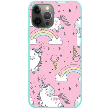 Phone case - casey Soft Flex Design - Unicorn - Pink Unicorn - mint