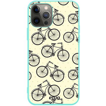 Phone case - casey Soft Flex Design - Vintage - Retro bikes - mint