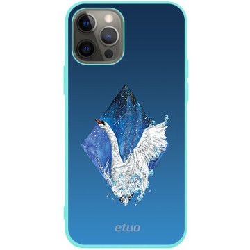 Etui na telefon - casey Soft Flex Design - Water stories - Swan - miętowy