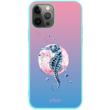 Etui na telefon - casey Soft Flex Design - Water stories - Seahorse - miętowy