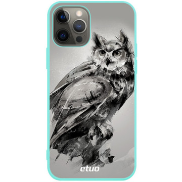 Phone case - casey Soft Flex Design - Wild Animals - Graphic owl - mint