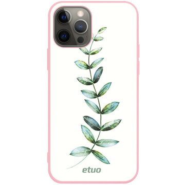 Phone case - casey Soft Flex Design - Botanic - Twig - pink