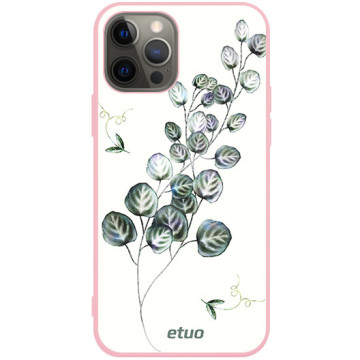 Phone case - casey Soft Flex Design - Botanic - Green creeper field - pink
