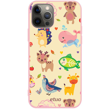 Phone case - casey Soft Flex Design - Forever Young - Animal Patch - pink