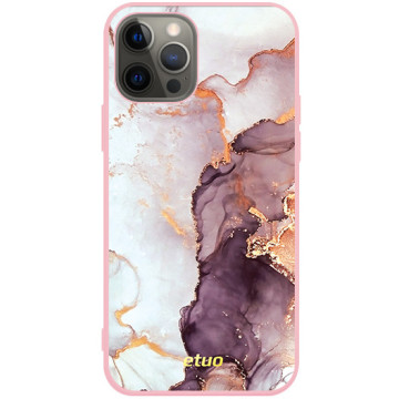Phone case - casey Soft Flex Design - Gold Abstract - Blueberry glow with gold - pink