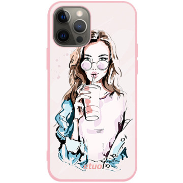 Phone case - casey Soft Flex Design - Fashion Girls - Hipster Girl - pink