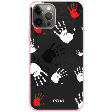 Phone case - casey Soft Flex Design - Horror - Hand prints - pink