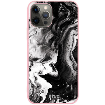 Phone case - casey Soft Flex Design - Insta Marble - White-black marble - pink
