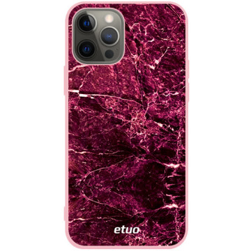 Phone case - casey Soft Flex Design - Insta Marble - Crimson marble - pink