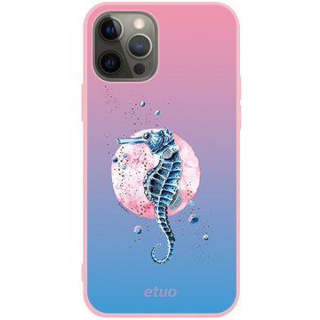 Etui na telefon - casey Soft Flex Design - Water stories - Seahorse - różowy