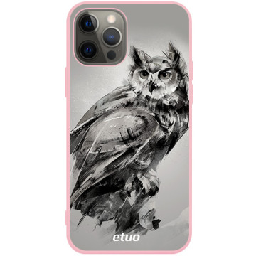 Phone case - casey Soft Flex Design - Wild Animals - Graphic owl - pink