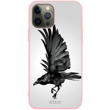 Phone case - casey Soft Flex Design - Wild Animals - Raven - pink