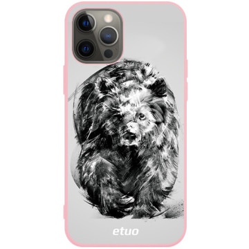 Phone case - casey Soft Flex Design - Wild Animals - Graphic Bears - pink