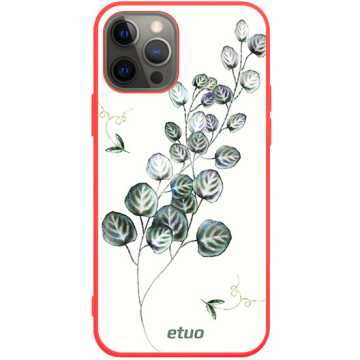 Phone case - casey Soft Flex Design - Botanic - Green creeper field - red