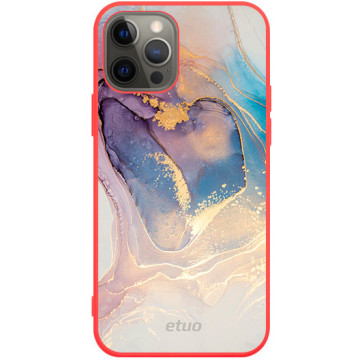 Phone case - casey Soft Flex Design - Gold Abstract - Watercolor design - red