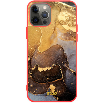 Phone case - casey Soft Flex Design - Gold Abstract - Golden abstraction - red