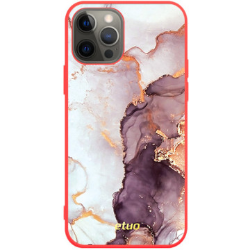 Phone case - casey Soft Flex Design - Gold Abstract - Blueberry glow with gold - red