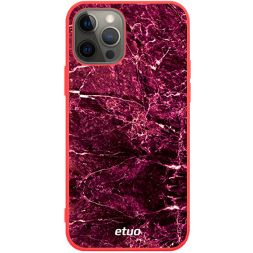 Phone case - casey Soft Flex Design - Insta Marble - Crimson marble - red
