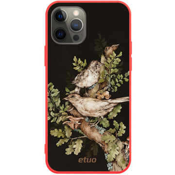Etui na telefon - casey Soft Flex Design - Floral impressions - Kasiags On a branch - czerwony