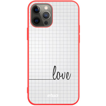 Phone case - casey Soft Flex Design - Minimalist - Checkered Case - red
