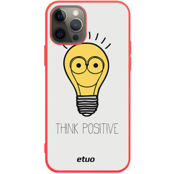 Phone case - casey Soft Flex Design - Minimalist - Think Positive - red