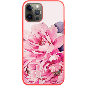 Phone case - casey Soft Flex Design - PasteLove - Pastel peony - red